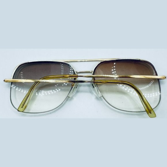 Vintage Logo Paris Gold Pilot Sunglasses Frames Only - Picture 4 of 8